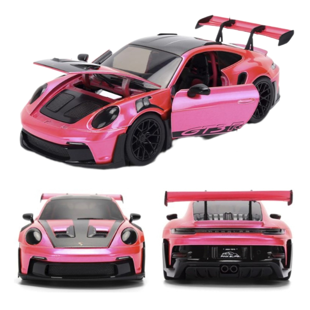 Porsche 911 992 GT3 RS Mini Car Jada Pink Slips Diecast Rare Chase Metalic 1/24